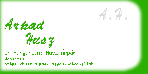 arpad husz business card